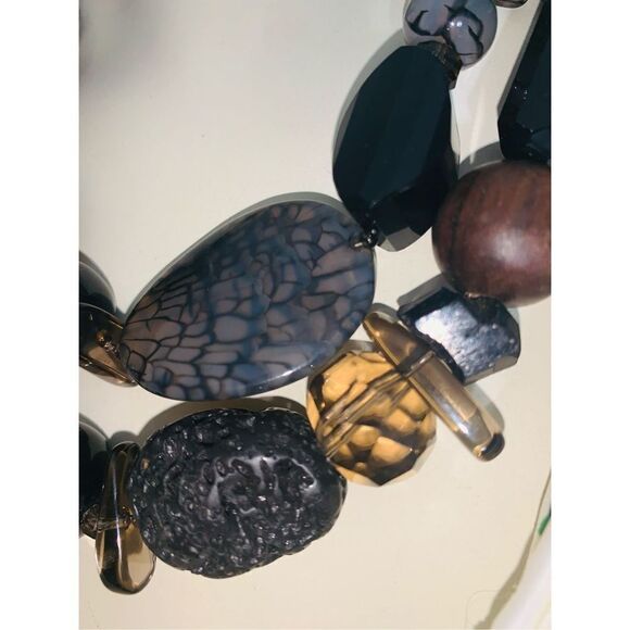 Vintage Stephen Dweck 925 Multi Stone Double Stranded Chunky Necklace 20” - Picture 6 of 16